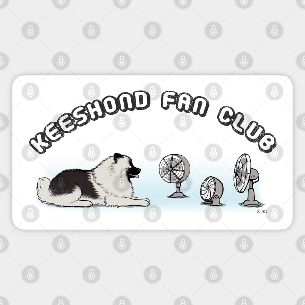 Keeshond Fan Club Sticker by Coffee Squirrel